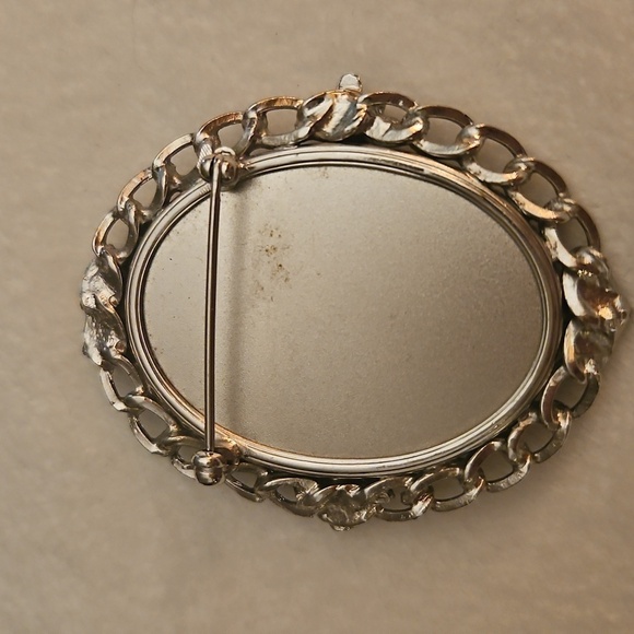 Vintage Art Nouveau Polished Amethyst Brooch - Picture 6 of 6